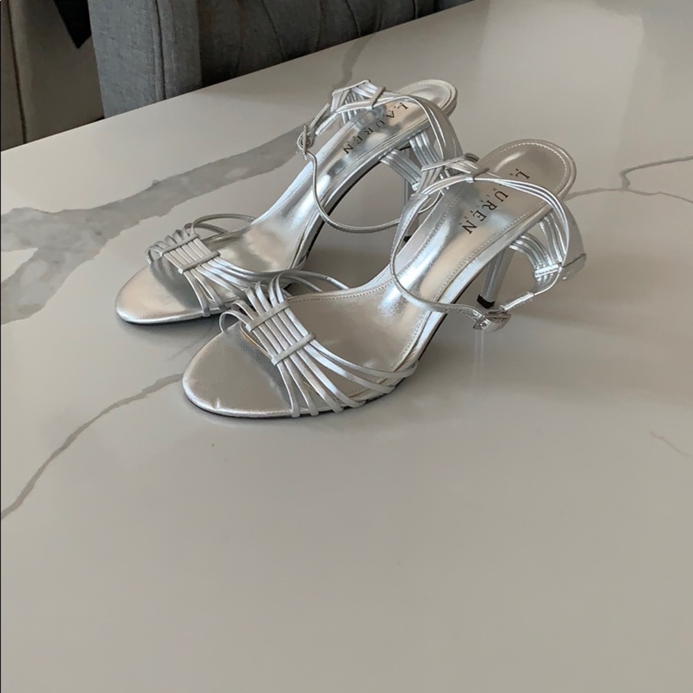 Ralph Lauren silver heels